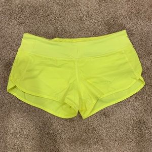 Lululemon Speed Shorts Size 8 with 2.5” inseam